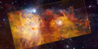 The Flame Nebula region as seen with APEX and VISTA